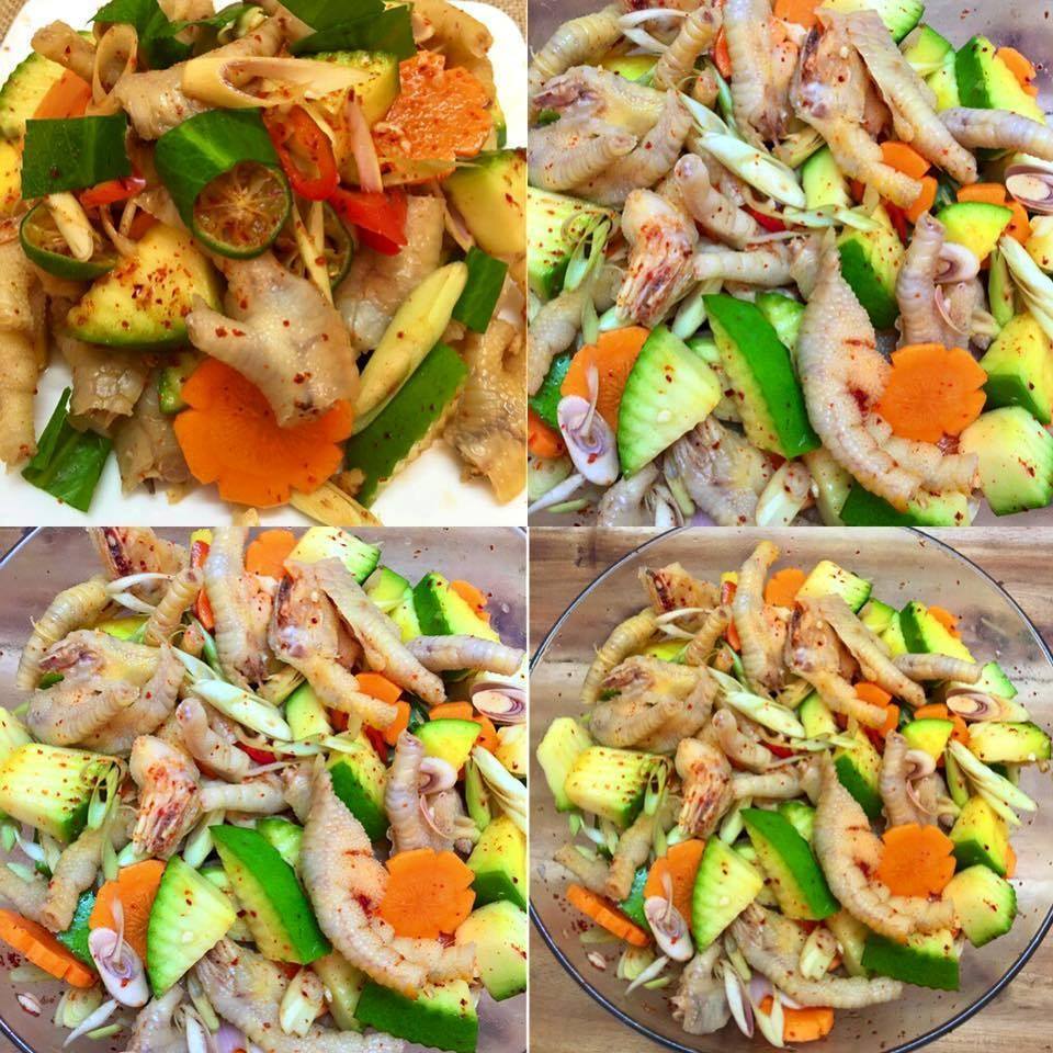 Gỏi chân gà trộn xoài xanh