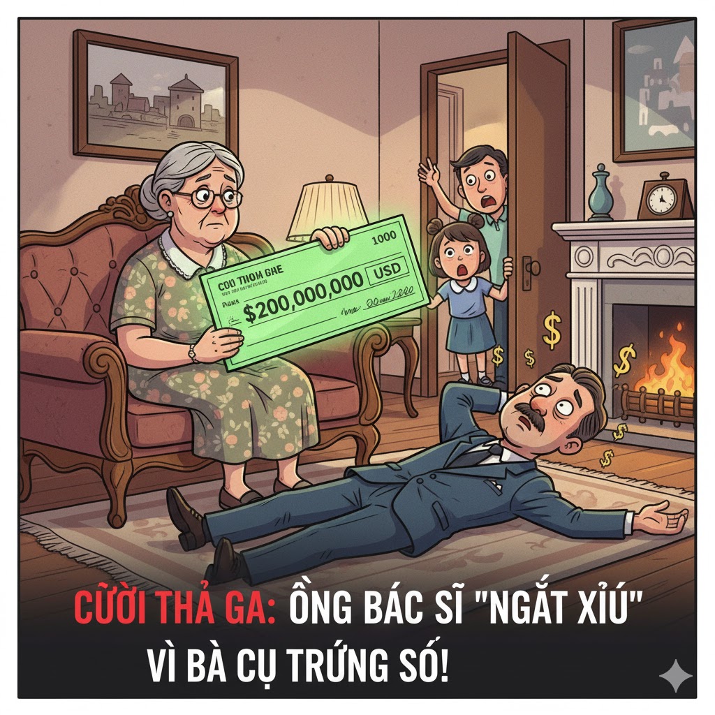 Cười Thả Ga: Ông Bác Sĩ ‘Ngất Xỉu’ Vì Bà Cụ Trúng Số 200 Triệu USD!