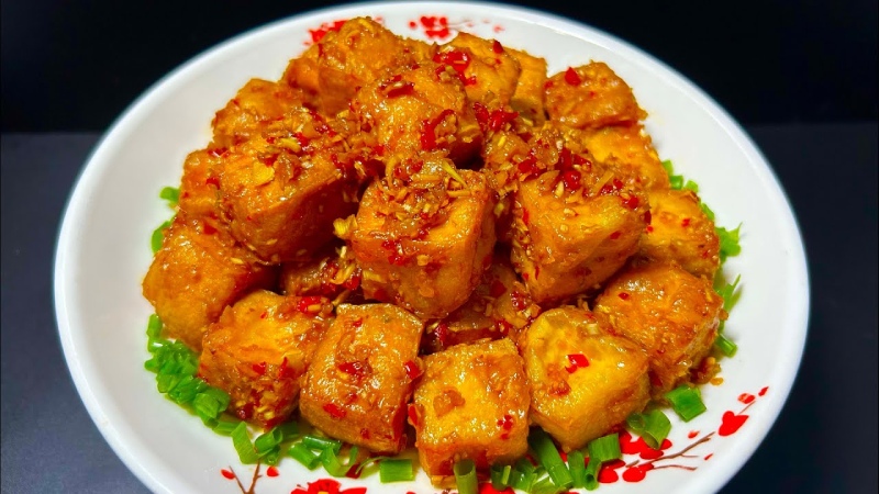 đậu hũ kho sả ớt tổng thể