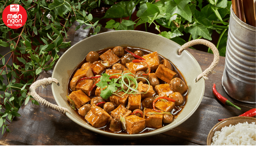 Đậu phụ kho nấm: Món ngon mỗi ngày cho bữa cơm gia đình Việt