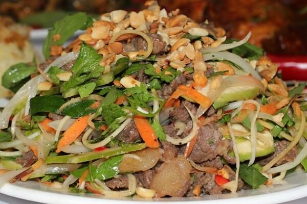 gỏi bò bóp thấu