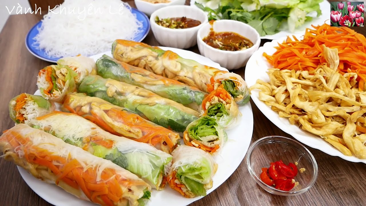 nguyên liệu gỏi cuốn chay