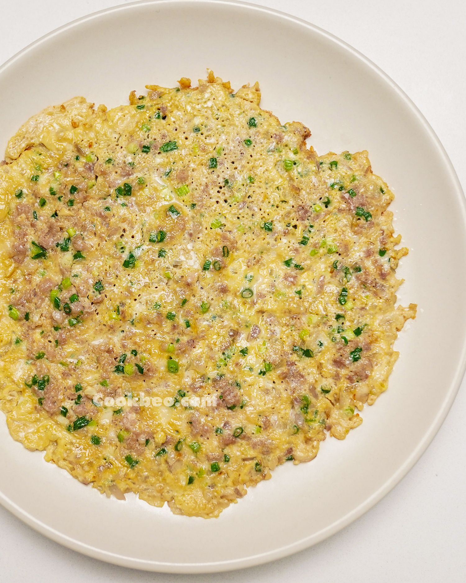 nguyên liệu trứng chiên thịt băm