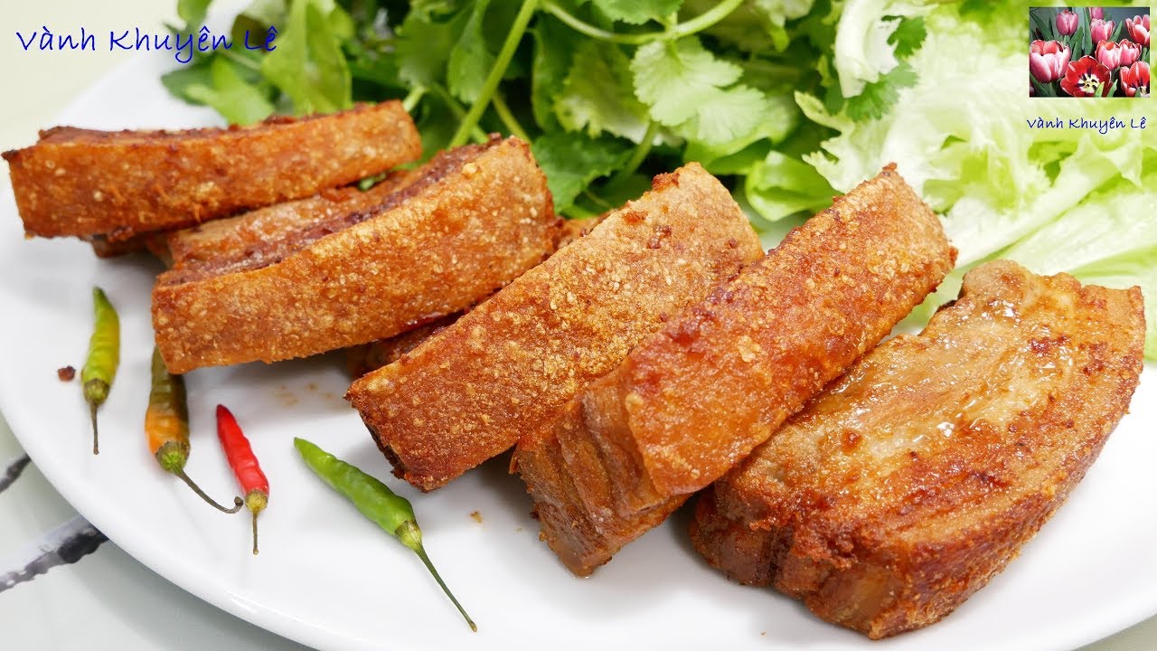 rang thịt ba chỉ vàng giòn