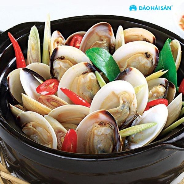 đĩa nghêu hấp thái