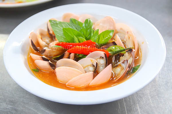 nguyên liệu nghêu hấp thái