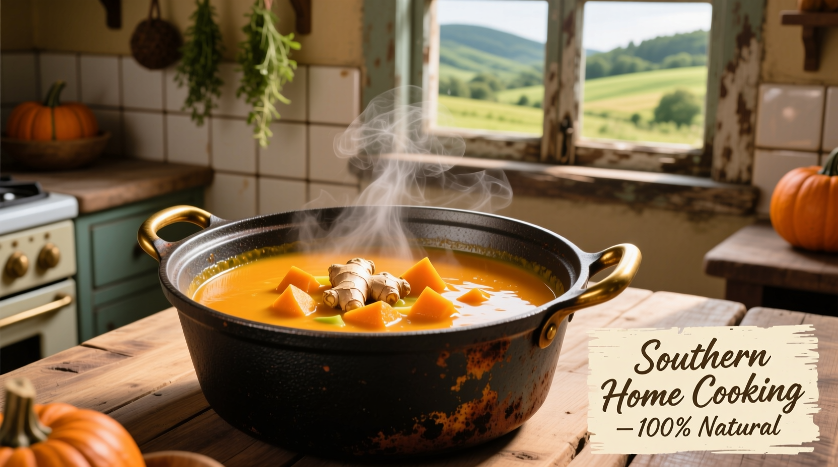 Nguyên liệu súp gà ngô nấm trên bàn bếp