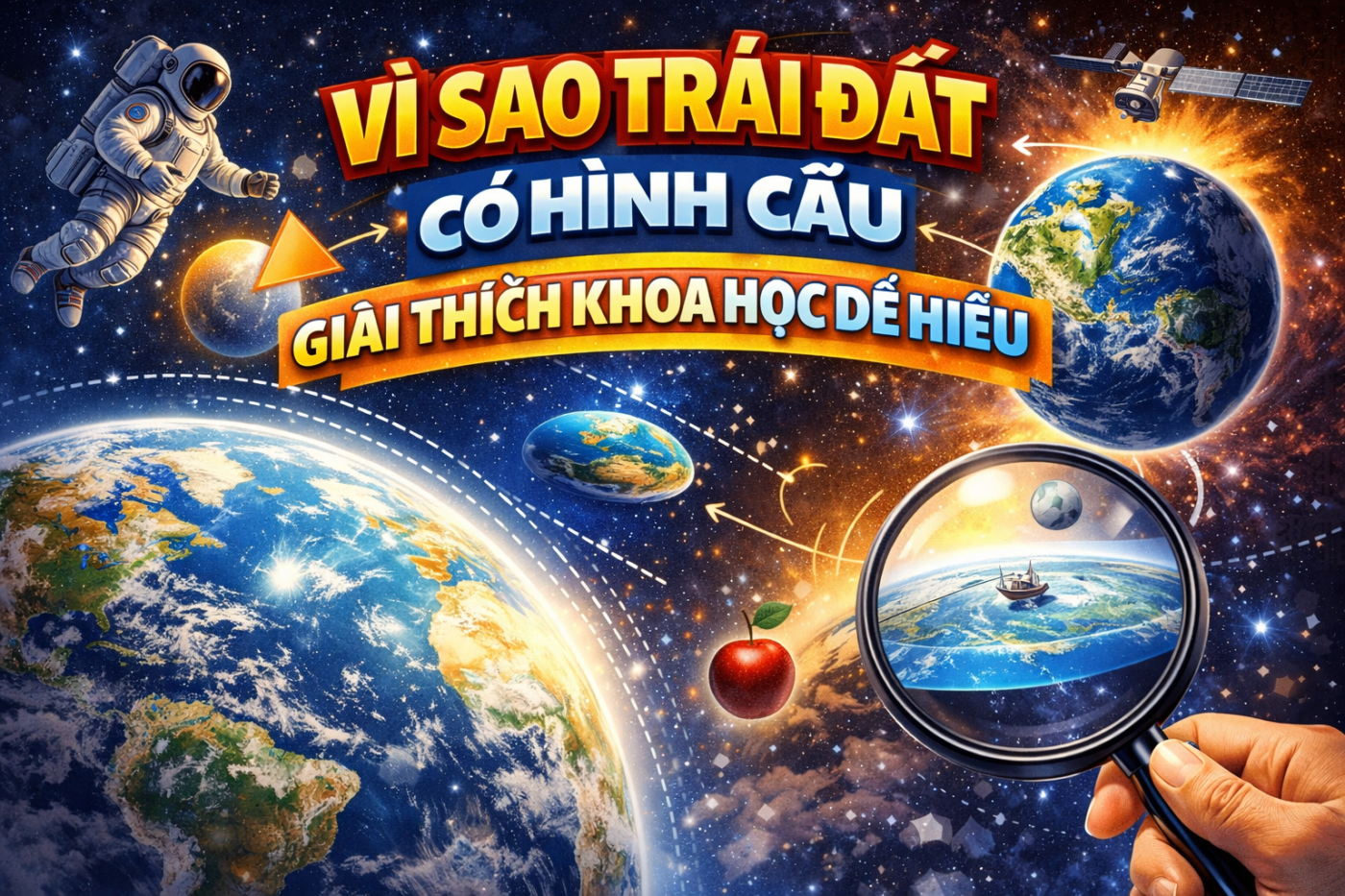 Vì sao Trái Đất có hình cầu: Giải thích khoa học dễ hiểu