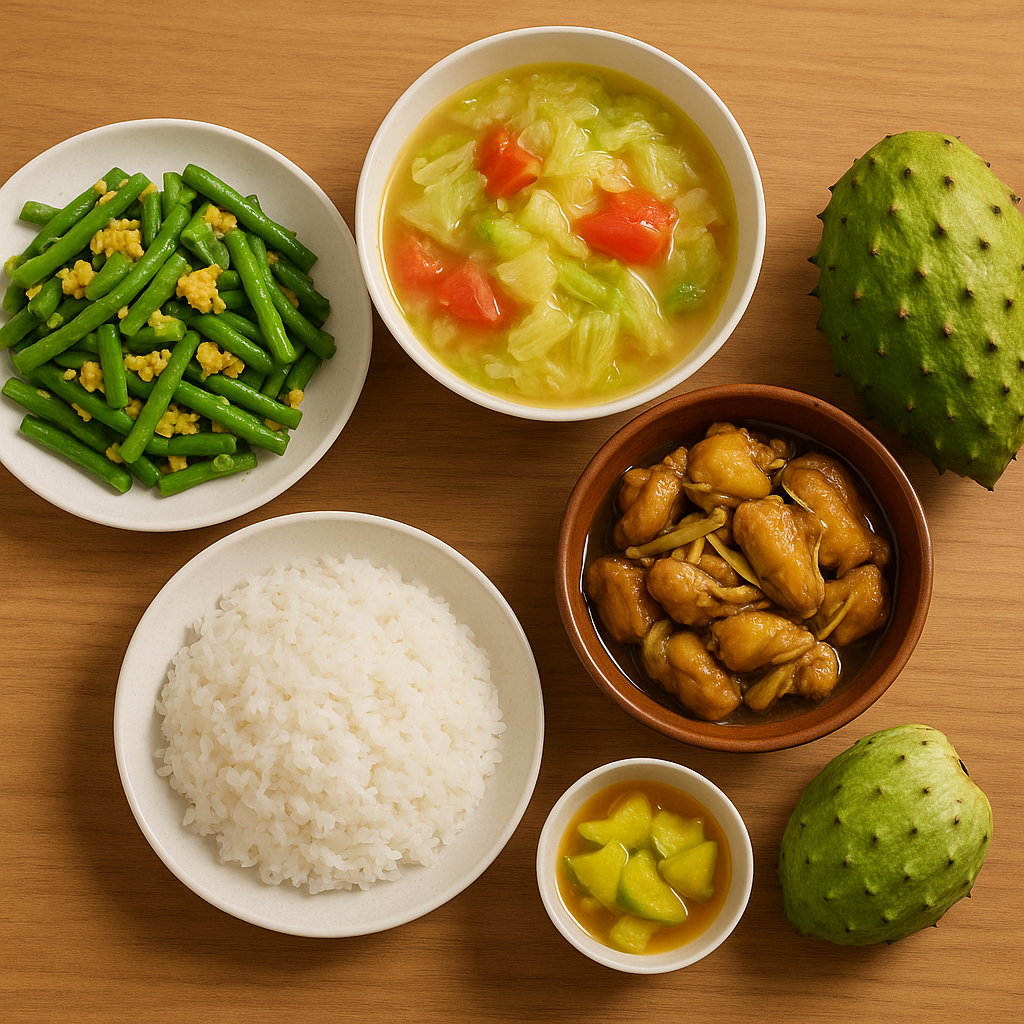 Bữa cơm gia đình ấm cúng với món gà kho gừng