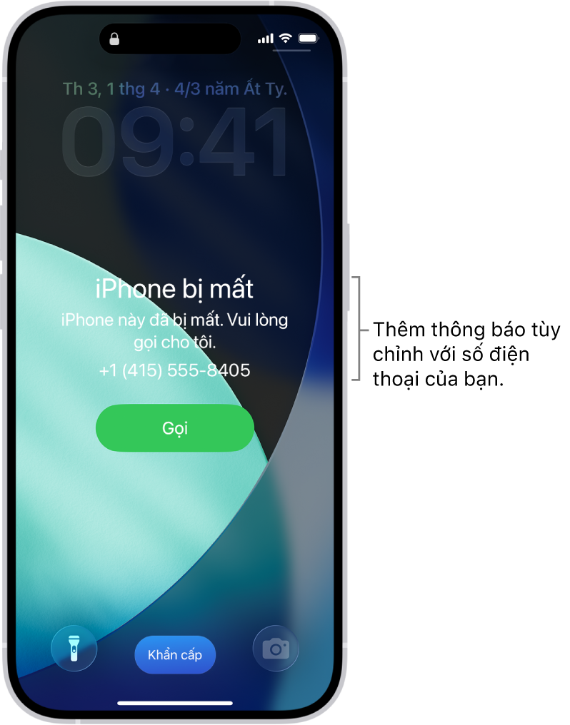 Một người đang gọi điện thoại trong tình huống khẩn cấp