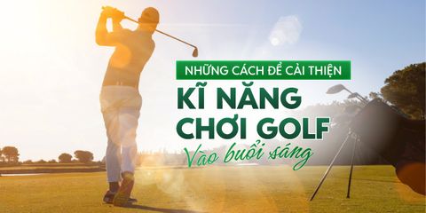 Người chơi golf trên sân dưới nắng