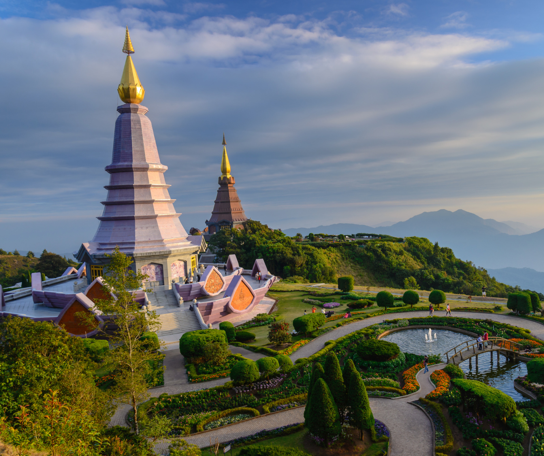 Cảnh quan thành phố Chiang Mai từ trên cao