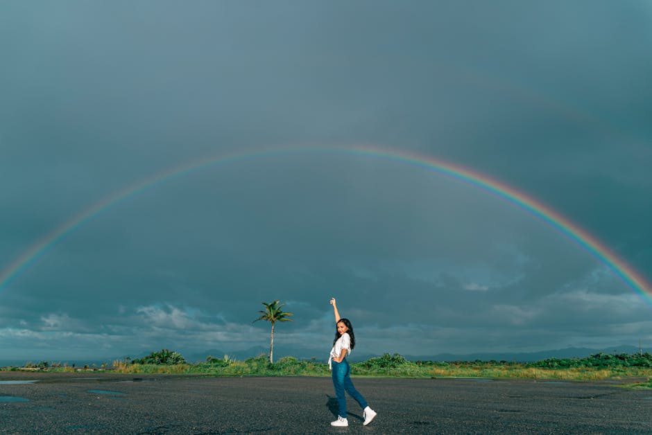 Cầu vồng 7 màu trên bầu trời